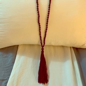 RED CRYSTAL TASSLE NECKLACE ❤️